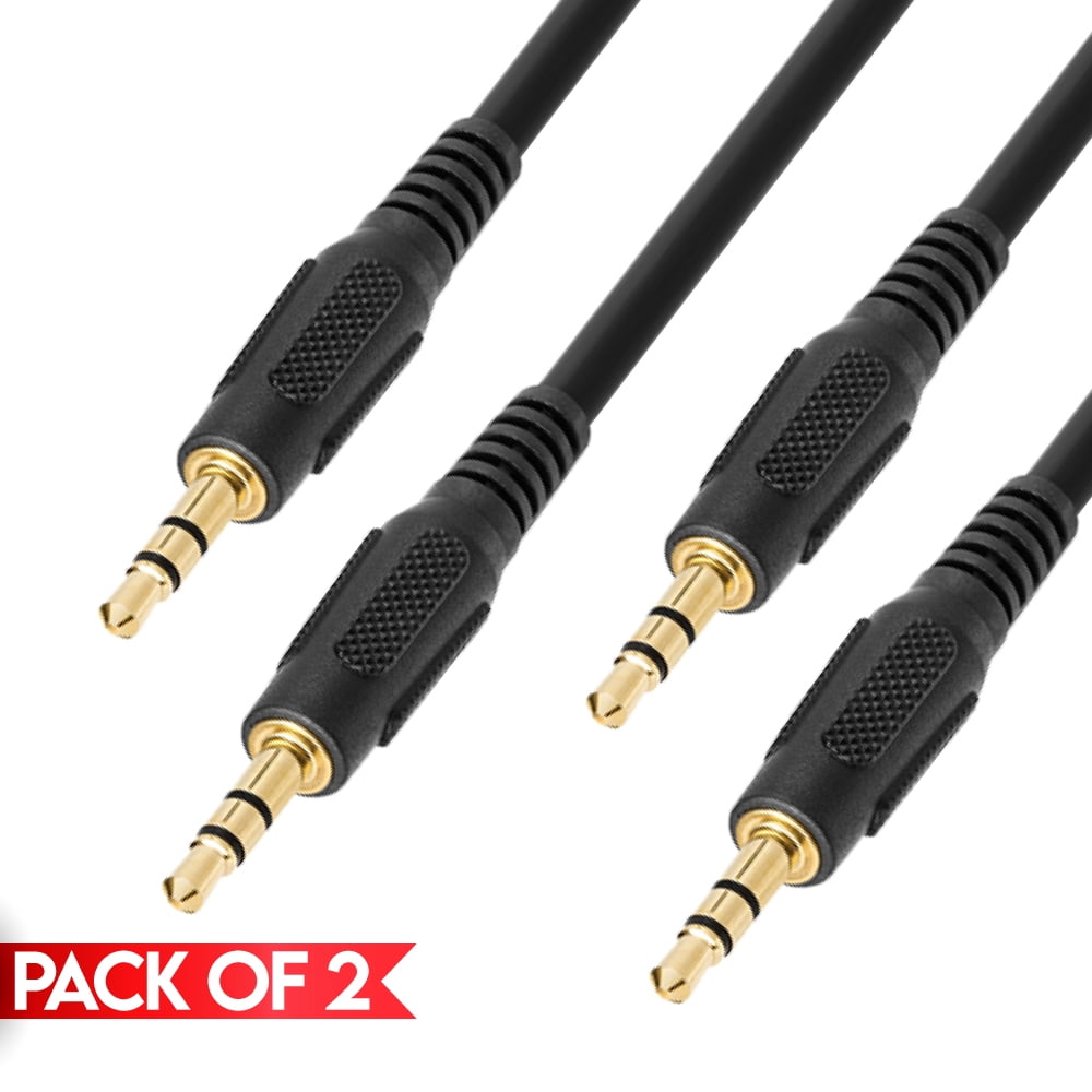 5 Cavi AUX Da 3 Metri, 3.5mm Maschio-maschio, Per Auto, Stereo, IPhone, IPad - Colore Nero