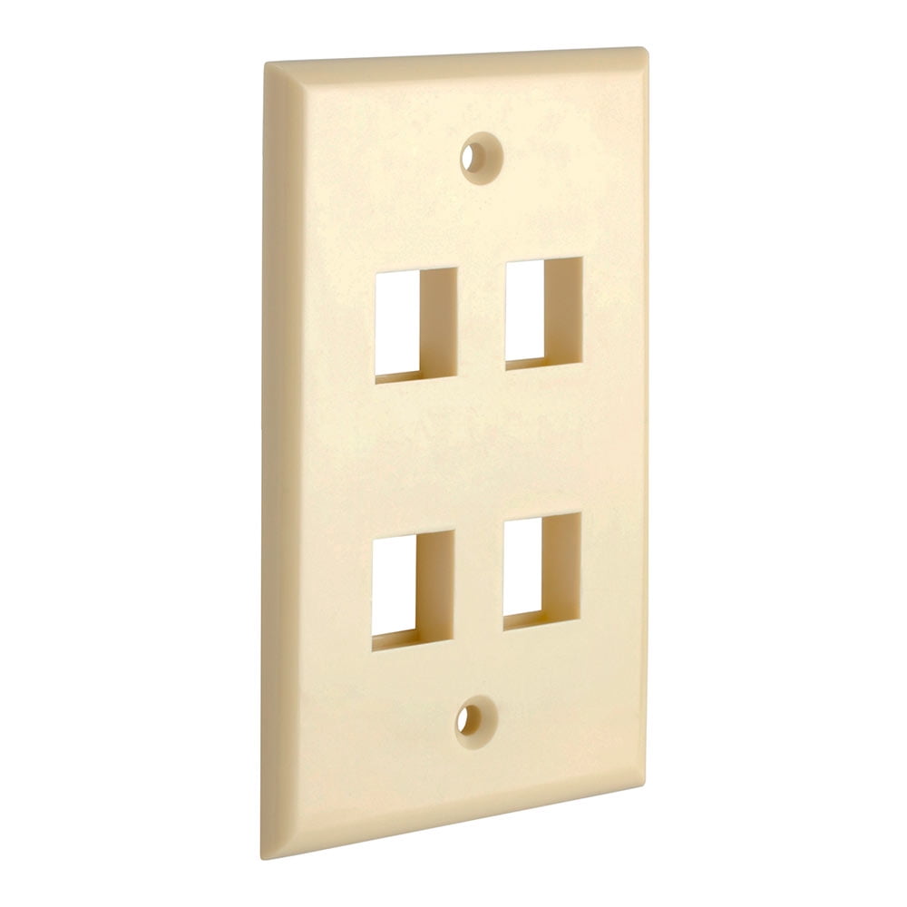 Cmple 4 Port Keystone Wall Plate 1 Gang Wall Plate with Standard Size Wall Plate