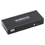 Cmple 4 Ports HDMI Powered Splitter 1x4 with Ultra HD 4K x 2K, 1080P & Full 3D support One Input to Four Outputs