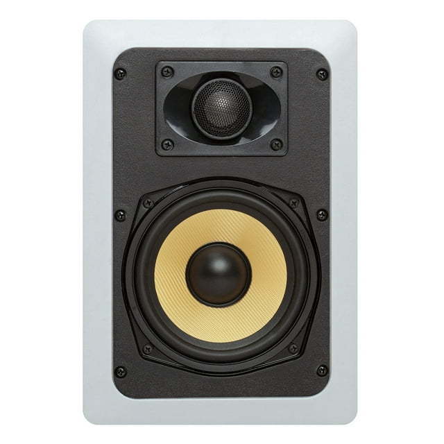 Cmple - 5.25" Surround Sound 2-Way In-Wall/In-Ceiling Kevlar Speakers (Pair) - Rectangular
