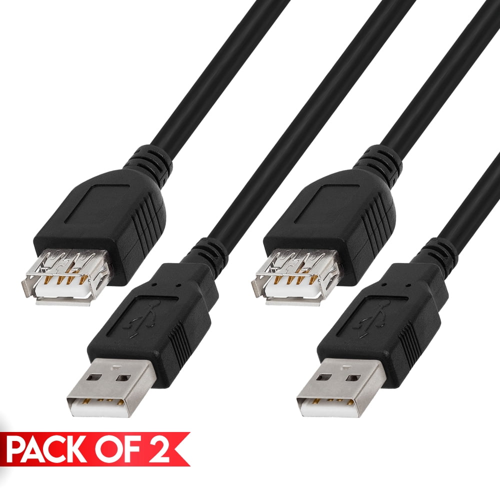 Cmple [5 PACK] 10 FT USB 2.0 A Male to A Female Cable, USB Extension