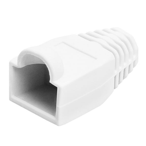 Cmple 50-Pack RJ45 Strain Relief Boots, RJ45 Boots for Cat6, Cat5e Ethernet RJ45 LAN Cable Connector Boots Cover - 50 PCS, White