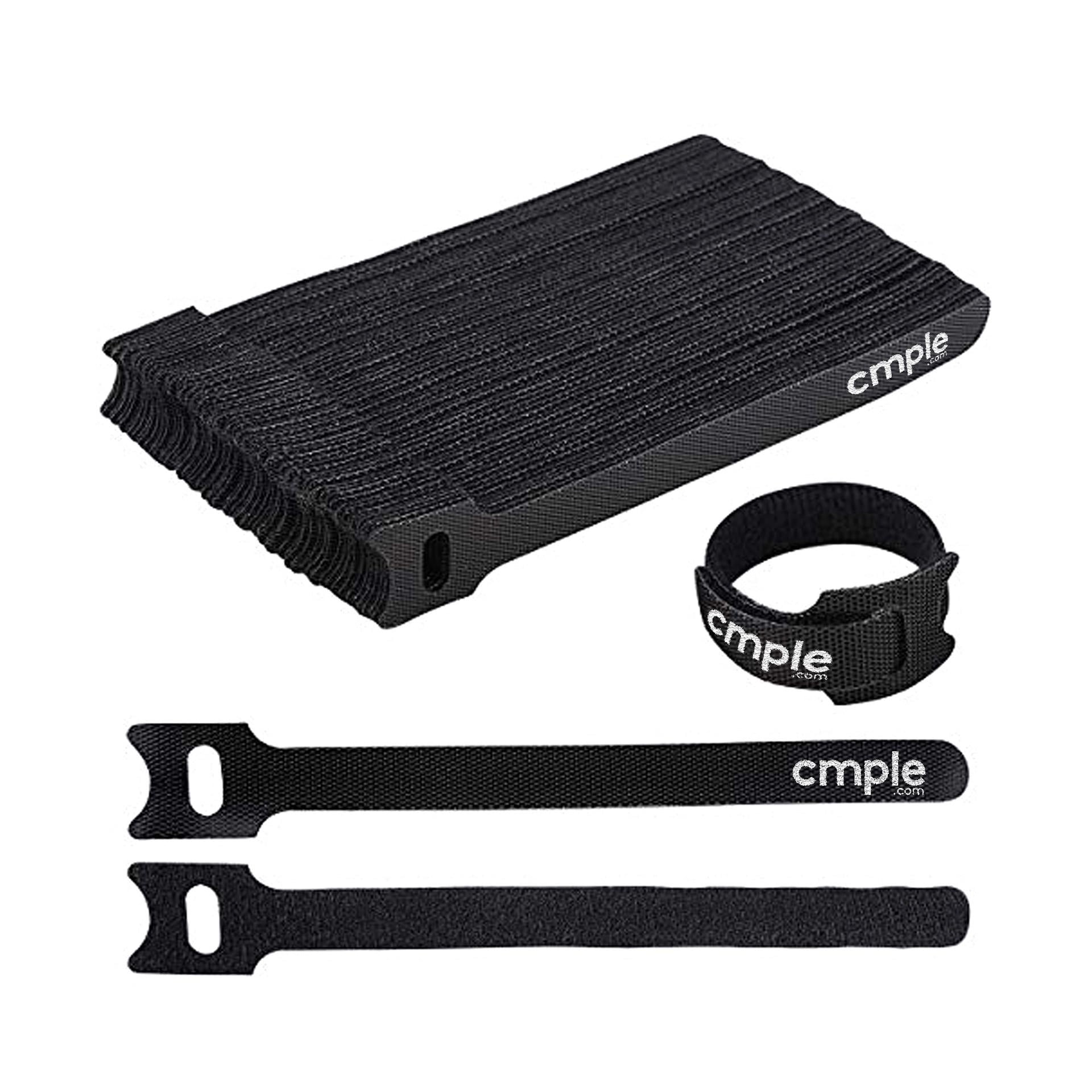 Cmple - 50PCS Reusable Cable Ties, Nylon Adjustable Cord