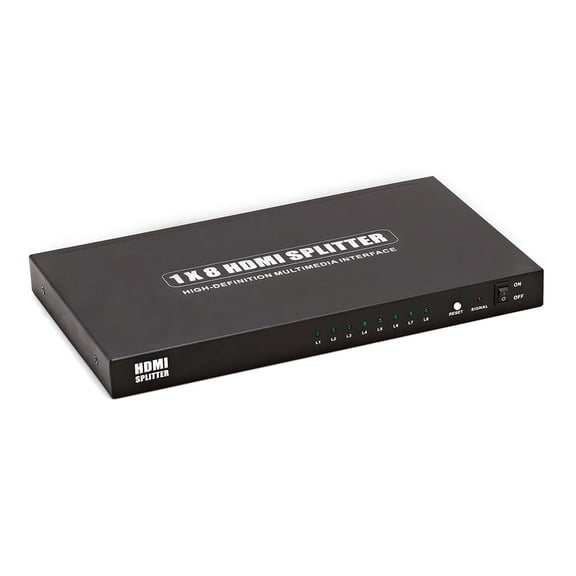 Cmple 8 Ports HDMI Powered Splitter 1x8 for Full HD 4K @30Hz & 3D Support (One Input to Eight Outputs)