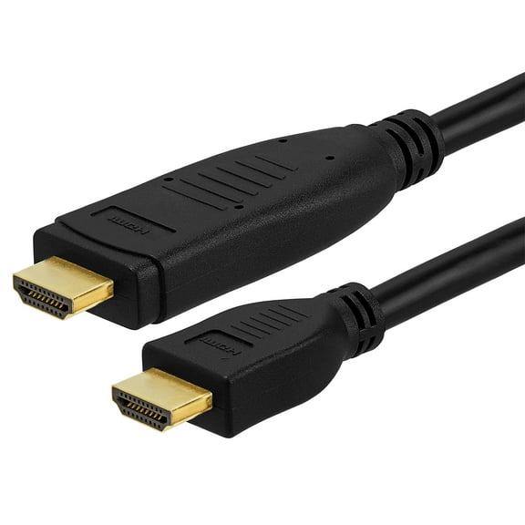 Cmple - Active High Speed HDMI Cable 130 FT - Directional 4K HDMI Cord with Built-in Equalizer 18Gbps 4K 60Hz, Ethernet, 2160p, 3D, HDR (ARC) Audio Return Channel, Ultra HD (UHD) - 130 Feet, Black