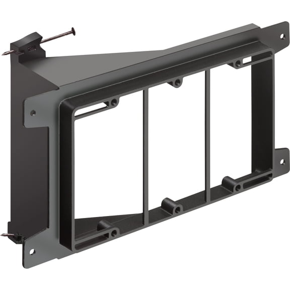 Cmple  Arlington LVN3 Nail On Low Voltage Mounting Bracket, Triple Gang - Black