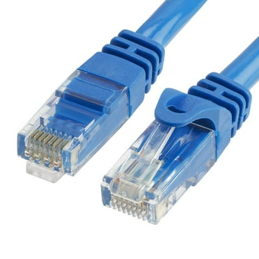 Cmple - Cat 6 Ethernet Cable 25 ft, Cat6 Patch Cables 10Gbps Network Lan Cord, 550MHz, RJ45 Connectors, Compatible with Gaming Computer, Laptop, Modem, Router, Gaming Console - Blue