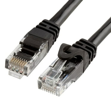 Cmple - Cat 6 Ethernet Cable 75 ft, Cat6 Patch Cables 10Gbps Network Lan Cord, 550MHz, RJ45 Connectors, Compatible with Gaming Computer, Laptop, Modem, Router, Gaming Console - Black