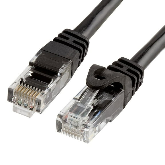 Cmple - Cat 6 Ethernet Cable 75 ft, Cat6 Patch Cables 10Gbps Network Lan Cord, 550MHz, RJ45 Connectors, Compatible with Gaming Computer, Laptop, Modem, Router, Gaming Console - Black