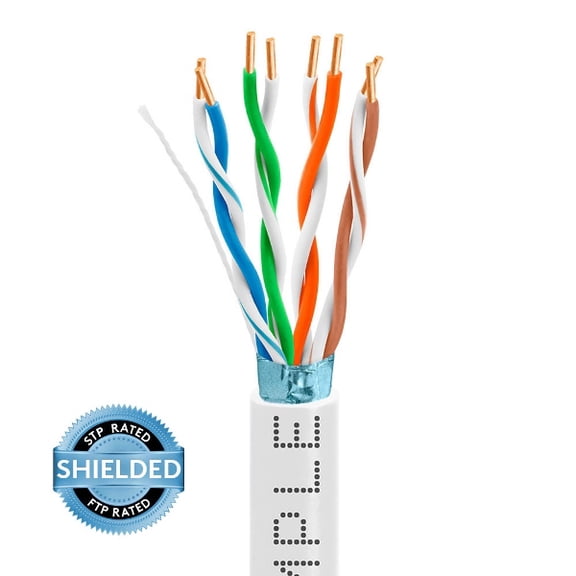 Cmple Cat5E Bulk Ftp Shielded Solid Cmr/Pvc Ethernet Cable, Gigabit 350Mhz Etl L