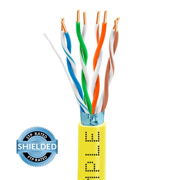 Cmple Cat5E Bulk Ftp Shielded Solid Cmr/Pvc Ethernet Cable, Gigabit 350Mhz Etl L