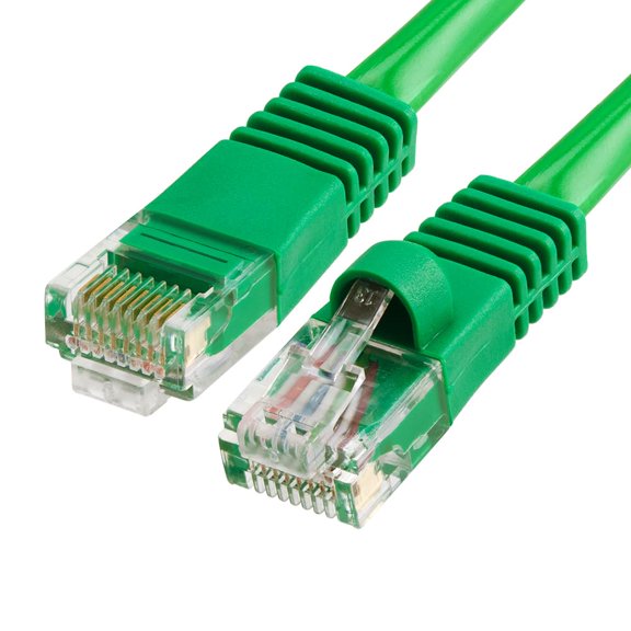 Cmple - Cat5e Ethernet Cable 100 ft, 350 MHz UTP Cat 5e Ethernet Patch Cord, 1Gbps Network Lan Cables, RJ45 Connectors, Compatible with Laptop, Modem, Router - Green