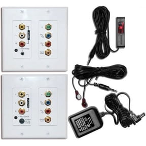 Cmple Component Composite Video Digital Stereo Audio IR Repeater Kit System Over CAT5