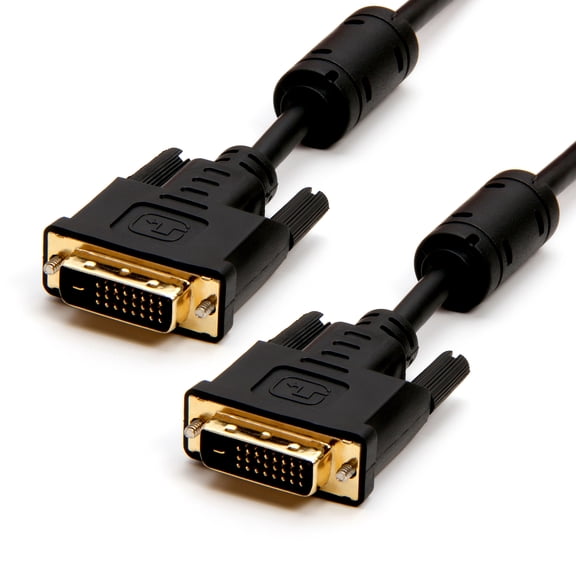 Cmple - DVI Cable 10ft, DVI to DVI Dual Link Monitor Cable Digital (24+1) Male DVI Cable for Gaming PC, Laptop, Projector, DVD, Computer Monitor - Black