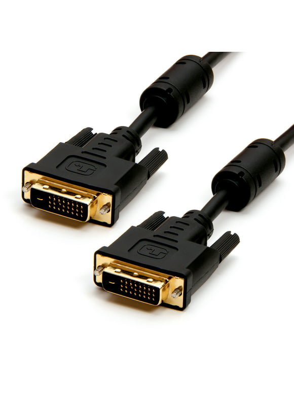 Cmple - DVI Cable 10ft, DVI to DVI Dual Link Monitor Cable Digital (24+1) Male DVI Cable for Gaming PC, Laptop, Projector, DVD, Computer Monitor - Black