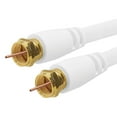 thumbnail image 1 of Cmple Digital Coaxial Cable F-Type Male RG6 Coax Digital Audio Video with F Connector Pin Satellite Cord - 75 Feet White, 1 of 2