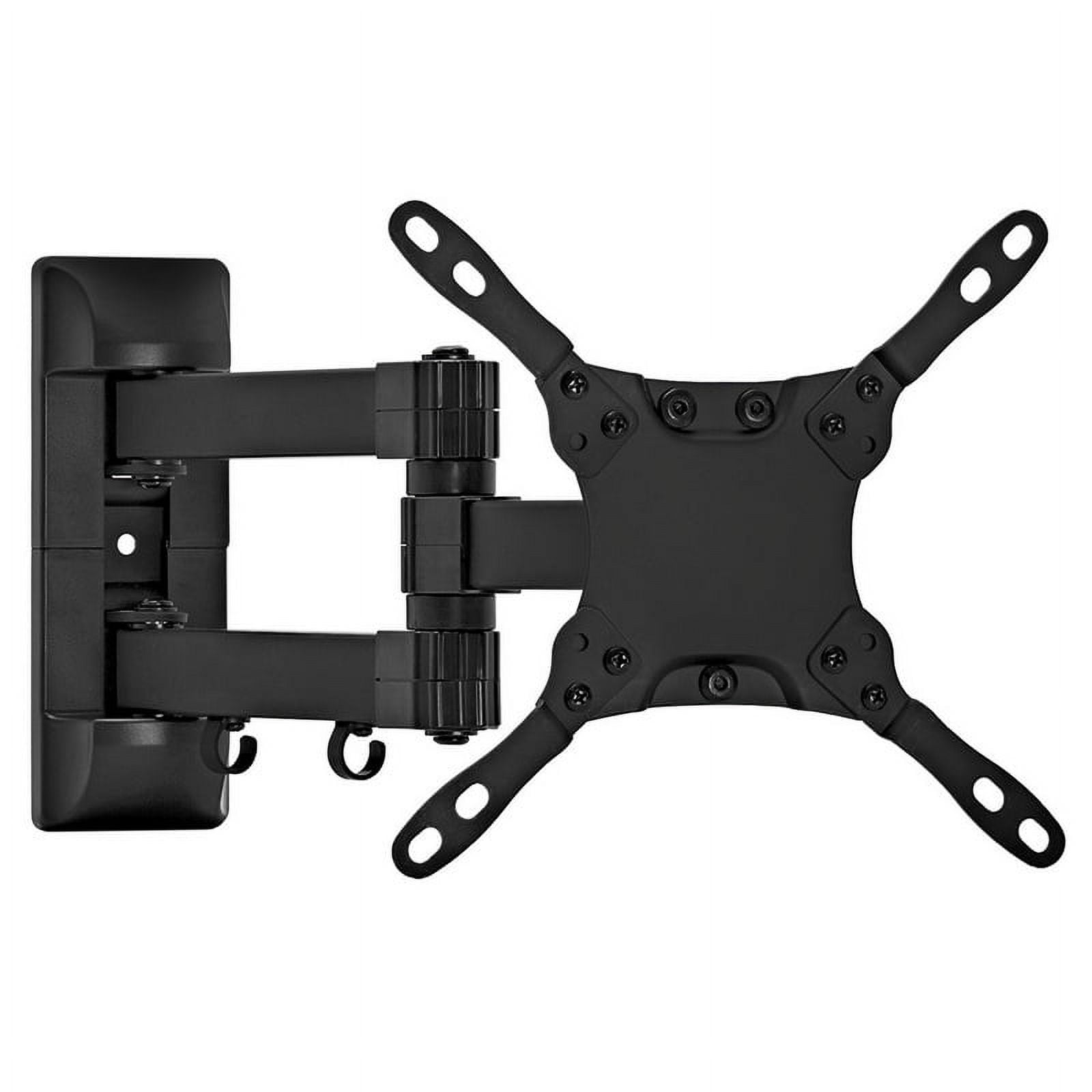 Cmple - Floating Black Glass Shelf Wall Mount Bracket under TV Stand for DVD Player, Gaming Consoles, TV Box, Cable Box, Projector and other AV Devices up to 17lbs - Black