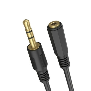 Cmple - Headphone Extension Cable 25 ft 3.5mm AUX Extension Cord Male to Female Stereo Audio Adapter Cable, 1/8 TRS Aux Extender Cable - Black