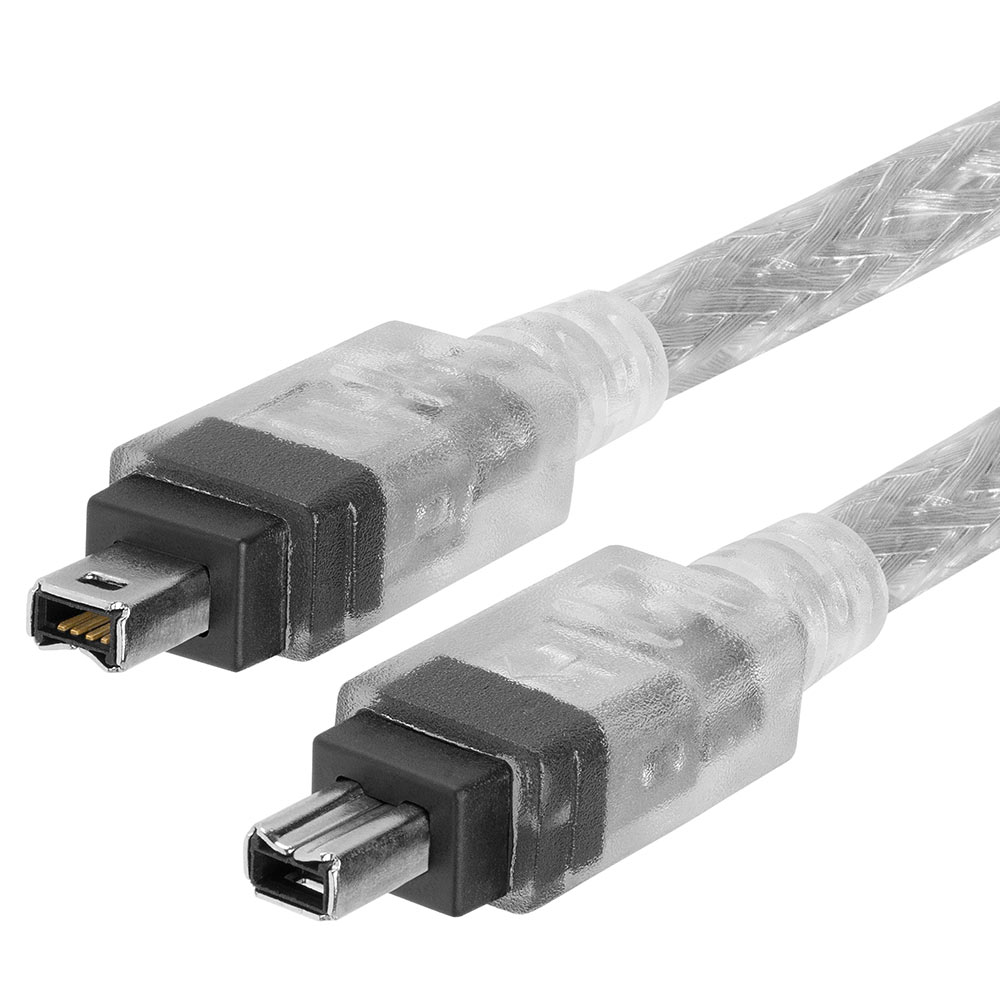 Cmple - IEEE-1394 FireWire iLink DV Cable 4P-4P M/M -15ft (CLEAR) - image 1 of 2