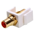 thumbnail image 1 of Cmple - Keystone Jack - Modular RCA with Red Center (White), 1 of 2