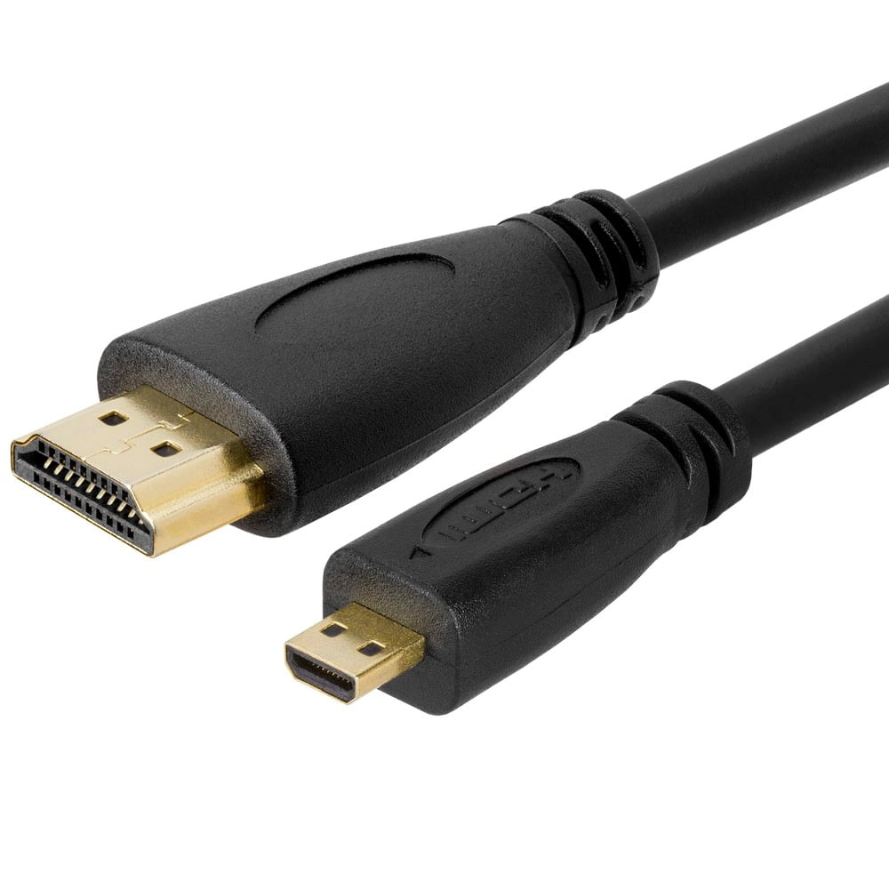 Cmple - Micro HDMI to HDMI Cable Gold Plated for Cell Phones - 15 Feet