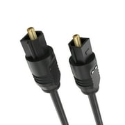 Cmple - Optical Audio Cable 6 ft Toslink Cable Slim Fiber Optic Cable Gold Plated Slim Optical Cord Digital S/PDIF Audio For Soundbar, AV Receivers, TV Sound Ba