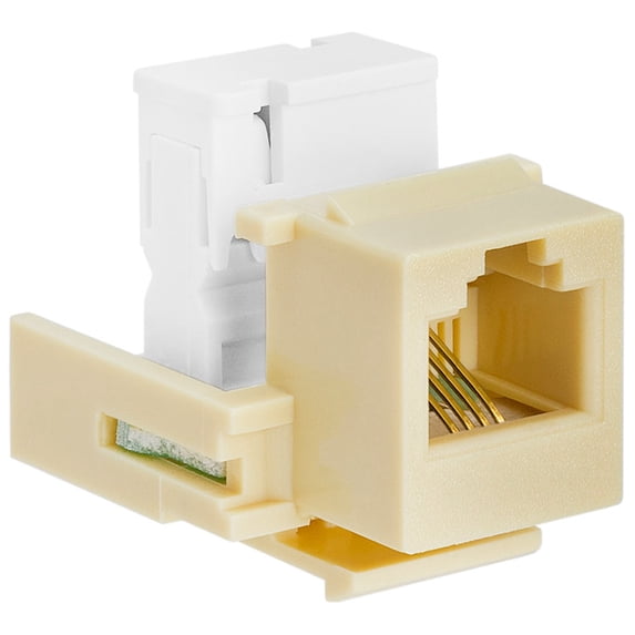 Cmple - RJ11 Keystone Jack (4-Conductor, Ivory)