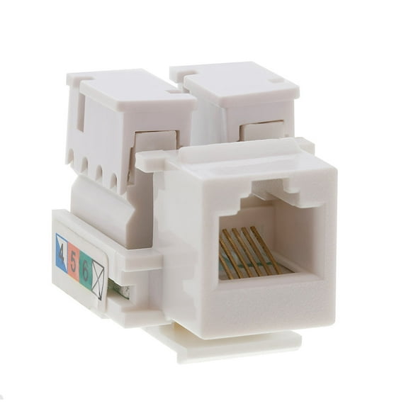 Cmple - RJ12 Keystone Jack (6-Conductor, White)