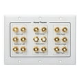 Cmple - Speaker Wall Plate - 7.1 Surround Sound Distribution - 3-Gang ...