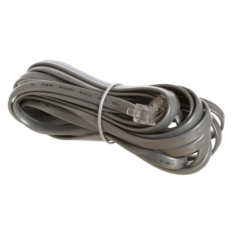Cmple - Telephone Cord 14ft Phone Cord for Landline Male to Male 
