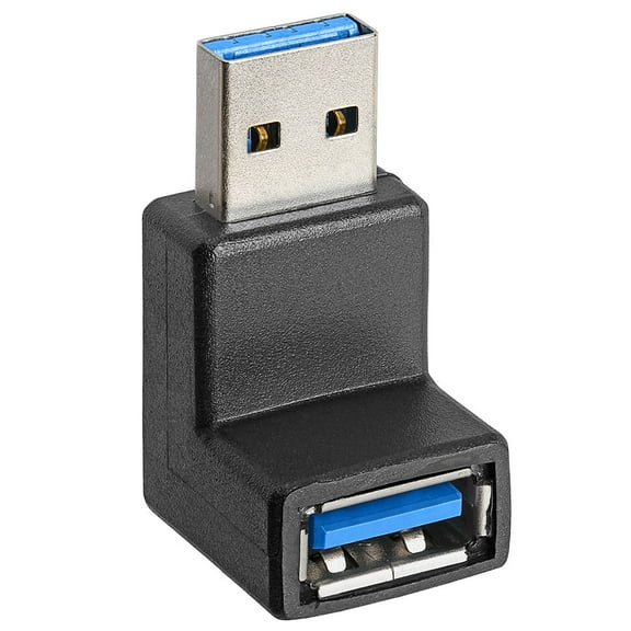 Cmple - USB 3.0 A Male to A Female 90 Degree Right Angle Adapter