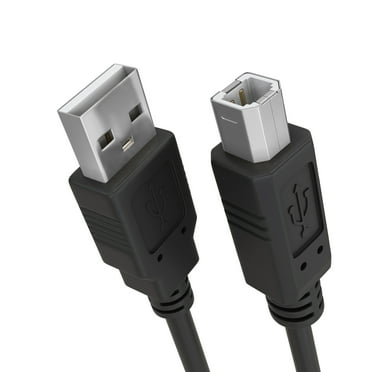 Cmple - USB Printer Cable 6ft Male to Male USB 2.0 A to B Cable USB Type B Printer Scanner Cable Compatible with Inkjet Printer, Laser Printer, Copier Machine - Black