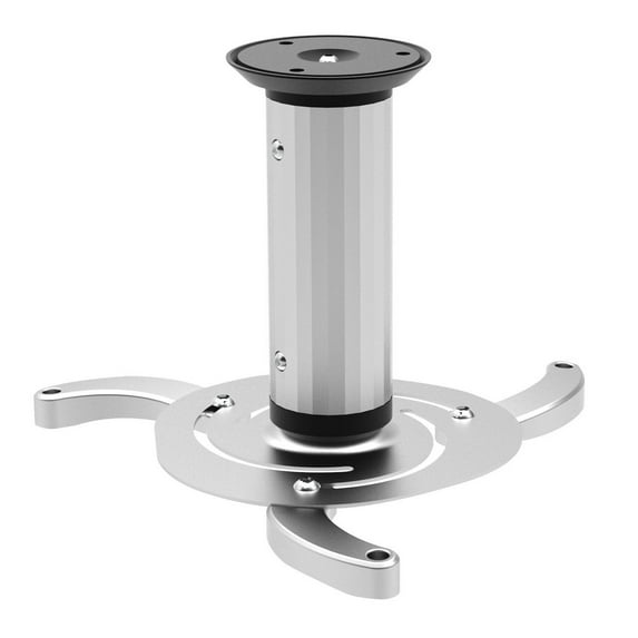 Cmple - Universal Adjustable Ceiling Projector Mount, 360 Degree Swivel Rotatable Projector Bracket - Max 22lbs (Silver)