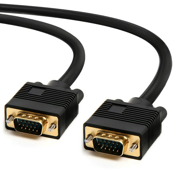 Cmple - VGA SVGA Cable Gold Plated Connectors Male to Male Support Full HD Displays HDTVs Monitors Projectors - 50 Feet