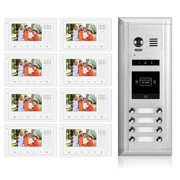 Cmple Video Intercom Entry System Dk43381S/Id 8 Apartment Audio/Video Kit (8 Mon