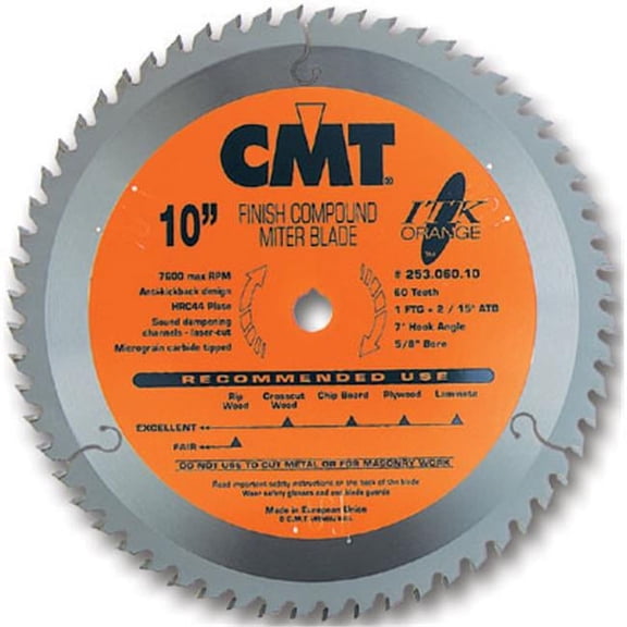 Cmt  10 In. Finish Compound Miter Blade