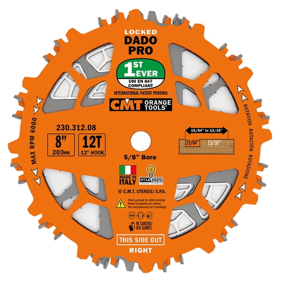 CMT 230.312.08 DADO Saw Blade for Table & Radial Arm Saws