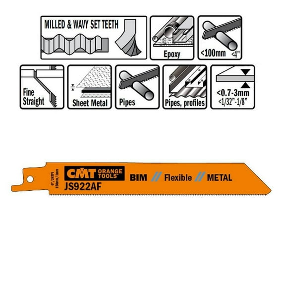Cmt Bi Tri-Metal Recip Blade