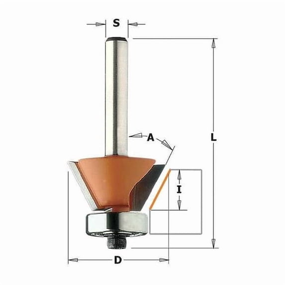 Cmt Trimmer Router Bit,HW,3/4 in 809.025.11