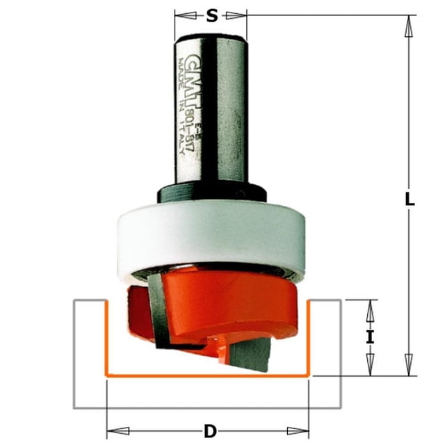 Cmt Hinge Mortise Cut Router Bit,1/2