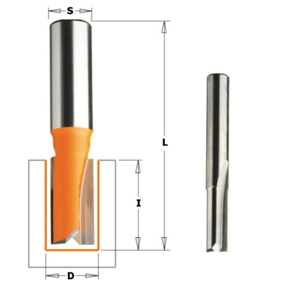Cmt Router Bit, 2-1/4 in. L, 1/4 in. Cut Dia. 811.065.11