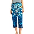 thumbnail image 1 of Cmtiyu Christmas Pajama Pants Women Christmas Printed Elastic Waist Drawstring Pajama Bottoms Casual Comfy Loose Lounge Sleep Capri Pants S-3XL, 1 of 5