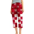 thumbnail image 1 of Cmtiyu Christmas Pajama Pants Women Christmas Printed Elastic Waist Drawstring Pajama Bottoms Casual Comfy Loose Lounge Sleep Capri Pants S-3XL, 1 of 5