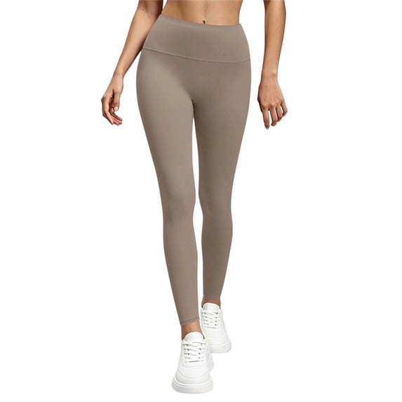 Cmtiyu Leggings for Women Soft Elastic Waist Solid Color Casual Yoga Pants Fashion Slim Fit Workout Leggings S-3XL