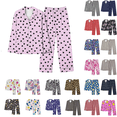 thumbnail image 1 of Cmtiyu Pajamas for Women Set Long Sleeve Notch Collar Button Pockets Top And Pants, Casual Loose Printed Loungewear Set, S-3XL, 1 of 7