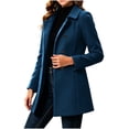 thumbnail image 1 of Cmtiyu Winter Coats for Women Classic Notched Collar Long Sleeve Button Pea Coats with Pockets Casual Fall Winter Outerwear Jackets S-2XL, 1 of 7
