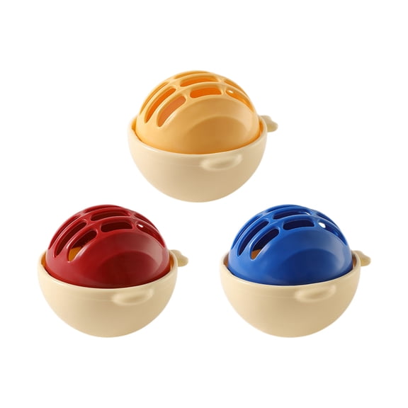 Cmunyle 3 Pieces Clothes Anti Winding Hair Removal Cleaning Laundry Balls Set - Reusable Dryer Hair Catcher For Clothing 3.15X2.76 Inches Red Yellow Blue Plastic