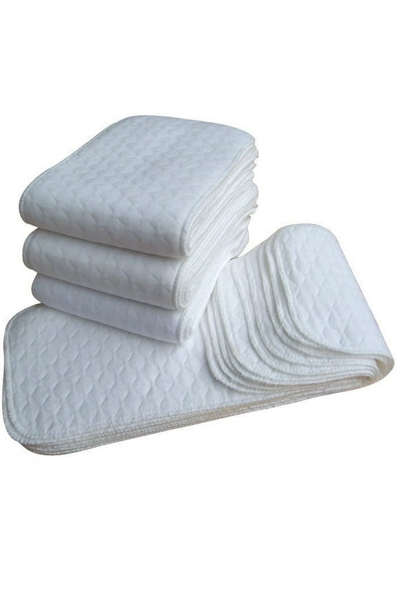 5 Pieces Infant White Baby Cloth Diaper Washable Nappy Cotton Material Size 12.6 X 4.72 Inches 5 Pieces Diapers