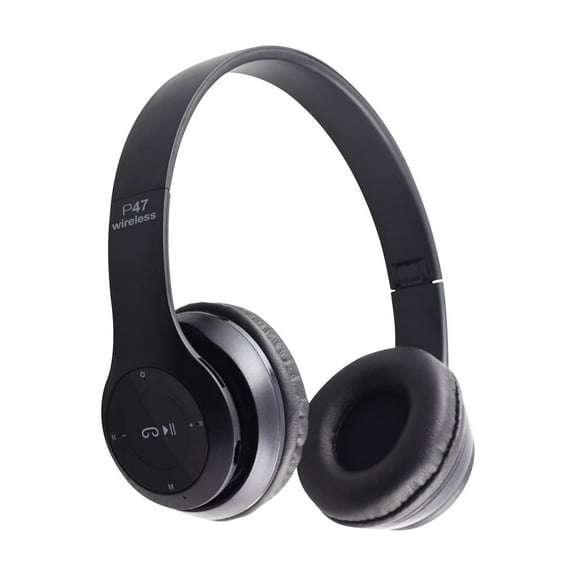 Cmunyle Black Bluetooth Headphones With Noise Cancellation And Foldable Design Card Insertion Function 32Gb Support Wireless Earphone Black