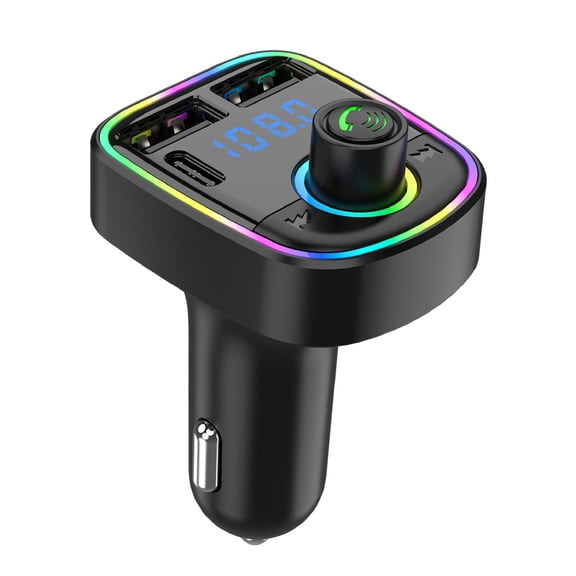 Cmunyle Bluetooth FM Transmitter, Wireless Radio Adapter Car Kit with Dual USB Charging, MP3 Player Car Charger for 12-24V Vehicles